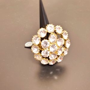 Ashley Stewart Costume Jewelry Stretch Rhinestone Ring